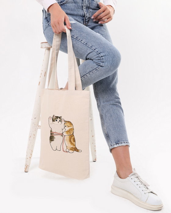 Zoozie Bags 1102 Bolso de Mano de Algodón 100% Color Crema